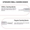 100 Pcs Nail Drill Bits Sanding Bands for Nail Drill, Nail Tips for Drill Bits Nail Tech,240 Grit Sanding Bands for Acrylic Nails Gel Manicures and Pedicure, Red view 4