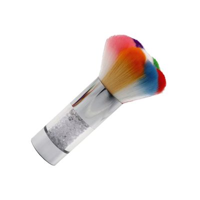 Ipetboom 1pc Flexible Bristle Nail Brush Nails Cleaning Brush Exfoliator Dust Collector Art Tool