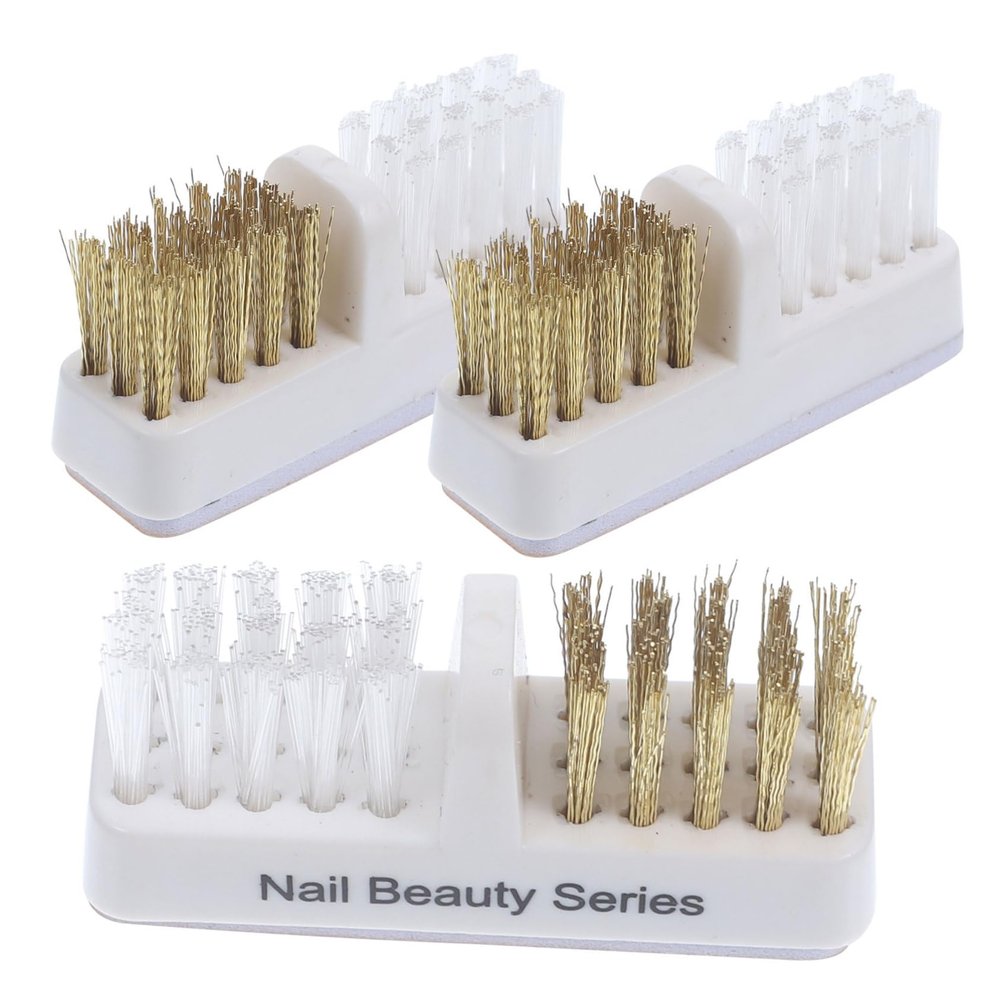 Ipetboom 3pcs Nail Drill Bits Copper Wire Brush Cleaner Essential Manicure Tool for Salon Home Use Durable and Lightweight for Nail Bit Cleaning