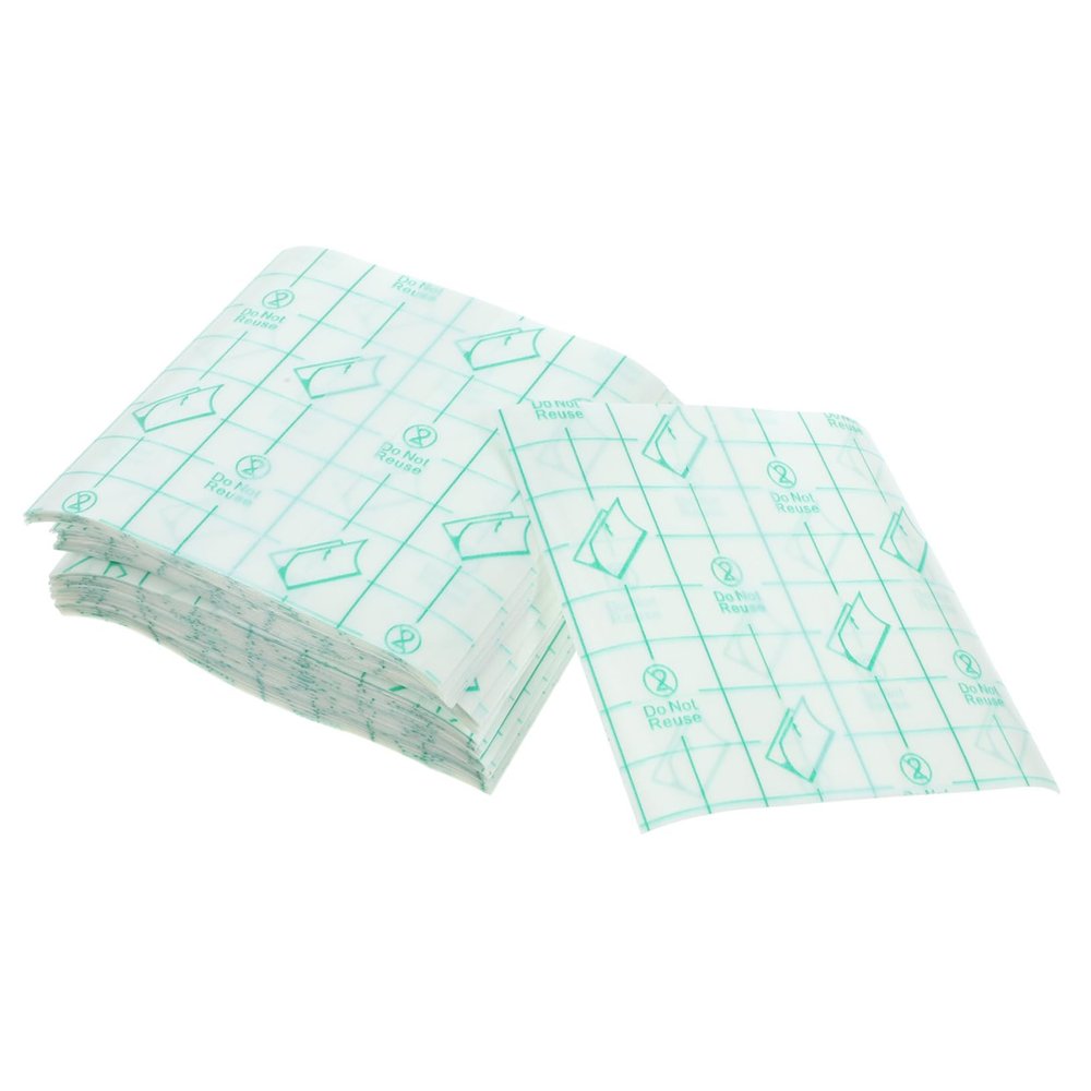 Ipetboom 100pcs Makeup Eyeshadow Palette Disposable Hand Mixing Plates Pu for Travel Random Style