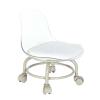EAZBRIDGE Rolling Stool with Backrest for Salon Office Kitchen Garage Makeup Cleaning Multipurpose Seat Short Stool on Wheels view 1