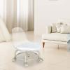 EAZBRIDGE Rolling Stool with Backrest for Salon Office Kitchen Garage Makeup Cleaning Multipurpose Seat Short Stool on Wheels view 2