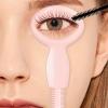 3 in 1 Eyelash Tool, Mascara Application Shield Guard with Comb, Reusable Eyelash Guard and Mascara Tool Guard for Smudge-Free Eye Makeup, Pink view 3