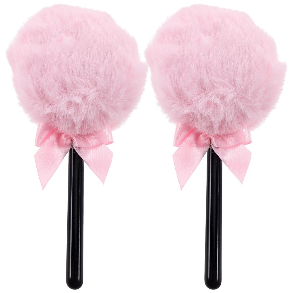 BESTYASH Fluffy Powder Puff for Face and Body - Soft Velvet Makeup Puff for Loose and Compact Powder Application Travel-Friendly 5.11X2.75 Inch