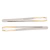 2 x Eyebrow Tweezers for Men and Women - Precision Screening Tweezers for Ingrown Hair, Facial Hair and Eyebrows - Stainless Steel - Beauty Tools for view 3