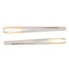 2 x Eyebrow Tweezers for Men and Women - Precision Screening Tweezers for Ingrown Hair, Facial Hair and Eyebrows - Stainless Steel - Beauty Tools for view 4
