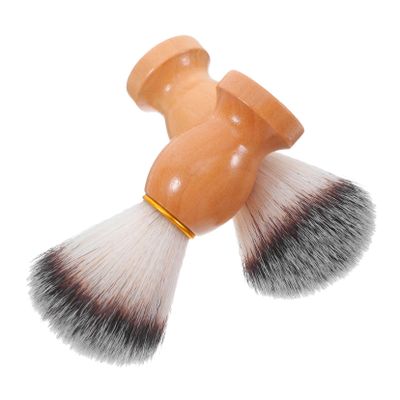 VALICLUD 2pcs Men's Soft Bristle Goat Hair Shaving Brush for Gentle Skin Travel Beard Brush for Beard Men