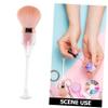 FRCOLOR Soft Bristle Nail Dust Brush Elegant Nail Art Cleaner Tool with Plastic Handle Versatile Makeup Brush for Women and Girls for Dust Removal and Cleaning view 3