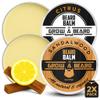 Beard Balm for Men, 2oz Sandalwood & 2oz Citrus Scent, w/Jojoba Oil & Shea Butter, Styling Cream for Men, Moisturizer & Softener, Beard Care Leave in Conditioner (2 Pack) (Balm) view 1