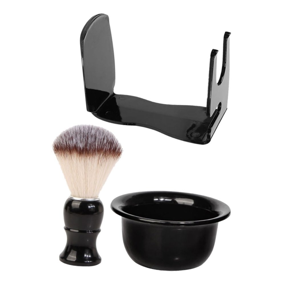 DEARMAMY 1set Men Beard Grooming Kit Beard Brush Shaving Bowl Professional Shaving Home Travel Gentle