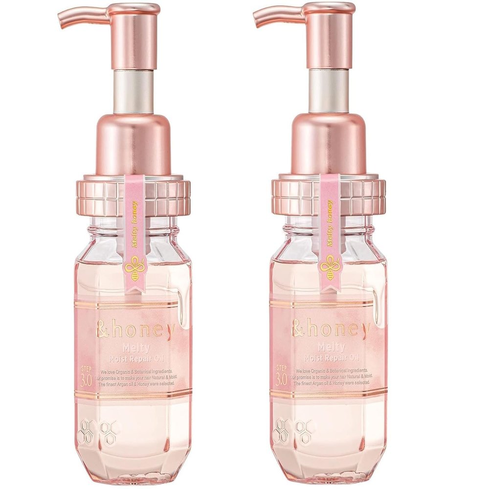 Sprout Talk & Honey Melty Moist Hair Oil 3.0 100ml 2Packs with Hair Tie