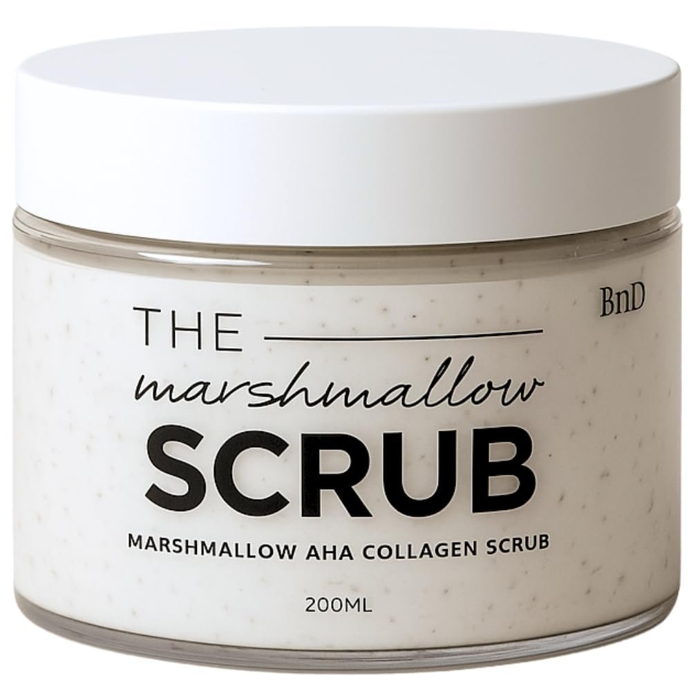 BnD AHA Marshmallow Exfoliating Body Scrub, 6.76 fl.oz-Korean Beauty