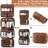 Elviros Travel Toiletry Bag for Women and Men, Makeup Bag Hanging Dopp Kit with Shaving Compartment Cosmetic Organizer Travel Bag with Shoes Bag view 2
