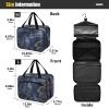 Abstract Blue and Gold Marble Pattern hanging toiletry bags for traveling with hook, designer essentials kit bag for men for accessories must haves gym estuche para brochas maquillaje M view 3