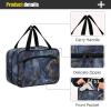 Abstract Blue and Gold Marble Pattern hanging toiletry bags for traveling with hook, designer essentials kit bag for men for accessories must haves gym estuche para brochas maquillaje M view 4