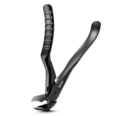BEZOX Toenail Clippers for Seniors Upgraded Long Handled Curved Head Toe Nail Clippers for Thick Nails for Elderly - Black