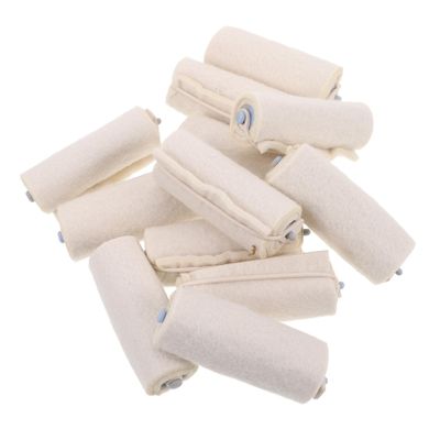 Didiseaon 12pcs Heat Resistant Hair Rollers for Perming and Curling Traceless Cotton Hairdressing Rollers for Seamless Natural Curls for Salon and Home Use