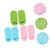 PartyKindom 3pairs Moisturizing Foot Socks Gel-Infused Spa Socks for Dry Cracked Feet Care Green for Overnight Use and Daily Hydration view 4
