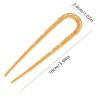 3PCS Metal U Shape French Hair Pins for Women, Cute Wavy Twist Hair Forks for Long Hair, Medium Silver Gold Hairpins, Hair Stick Twist Hair Tool for Women Styling Accessories view 2