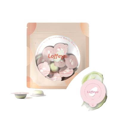 Loffeyo 30PCS Travel Mini Size Cleansing Balm, Makeup Remover Balm, Individually Wrapped Pods, Gentle & Hydrating with Pomegranate Extract, Leak-Proof & Travel-Friendly, For All Skin Types, Hotel Use