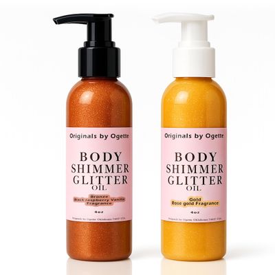 BODY SHIMMER GLITTER OIL (Gold, Rose gold)