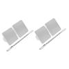 EUVAROMEX 2 Sets Ring Palette Highlighter Makeup Spatula Small Gel Pressed Make up Brushes Cream Contour Palettes Chrome Kit Powder Polish Makeup Brushes Nail Plate Stainless Steel Silver/1240 view 1