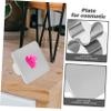 EUVAROMEX 2 Sets Ring Palette Highlighter Makeup Spatula Small Gel Pressed Make up Brushes Cream Contour Palettes Chrome Kit Powder Polish Makeup Brushes Nail Plate Stainless Steel Silver/1240 view 2