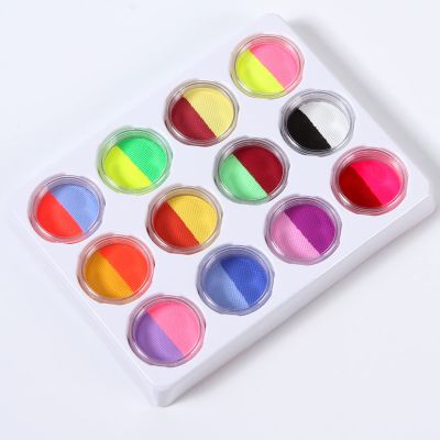 24 Color Washable Body Paint Set Vibrant Long Lasting for Parties Raves Costumes