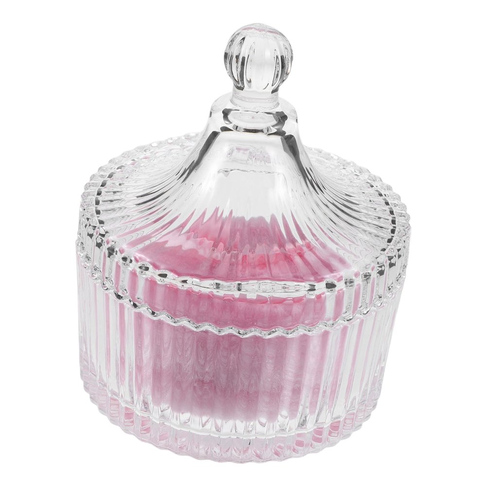Beaupretty Extra Large Soft Makeup Puff for Foundation Powder Application Fluffy Velour Cosmetic Puff with Durable Glass Container for All Skin Types