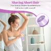 Bikini Trimmer for Women, 2-in-1 Painless Electric Razor with Ceramic Blade, Cordless for Sensitive Skin, Waterproof Dual Head Shaver Women for Facial and Body (Purple) view 4
