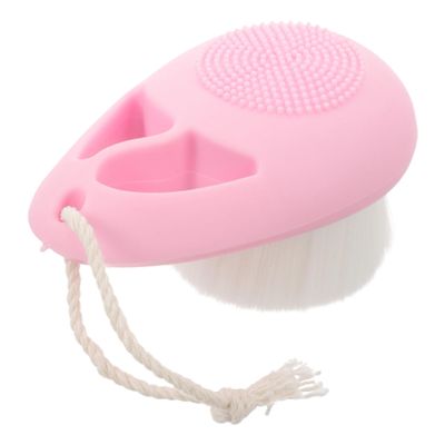 BAZEITFLOW Manual Facial Scrubber Double-Sided Silicone Face Brush Exfoliator Gentle for Skin Types