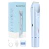 Bikini Trimmer for Women, 2-in-1 Painless Electric Razor with Ceramic Blade, Cordless for Sensitive Skin, Waterproof Dual Head Shaver Women for Facial and Body (Blue) view 1