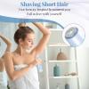Bikini Trimmer for Women, 2-in-1 Painless Electric Razor with Ceramic Blade, Cordless for Sensitive Skin, Waterproof Dual Head Shaver Women for Facial and Body (Blue) view 4
