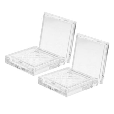 ERINGOGO 2pcs Transparent Makeup Palette Empty Refillable Container for Eyeshadow Blush and Lipstick Portable Travel Makeup Versatile and Durable Design for Enthusiasts