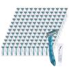 Lilingsty Disposable Razors Bulk, Blue Razors Individually Wrapped Bulk, With Shaving Cream For Hotels, Shelters, Homeless, Nursing Homes, Charities, Churches (100-PACK) view 1
