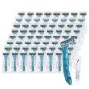 Lilingsty Disposable Razors Bulk, Blue Razors Individually Wrapped Bulk, With Shaving Cream For Hotels, Shelters, Homeless, Nursing Homes, Charities, Churches (60-PACK) view 1
