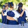 DEEKA 12PCS Collegiate Style Cheer Bows with Glitter Chevrons Tail Skinny College Cheerleader Ponytail Holder for Volleyball Softball Girls (Navy Blue/Silver/White) view 3