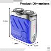 Compact Dual Head Waterproof Electric Shaver, Usb Rechargeable For Men, Zinc Alloy, Type-C Charging view 4
