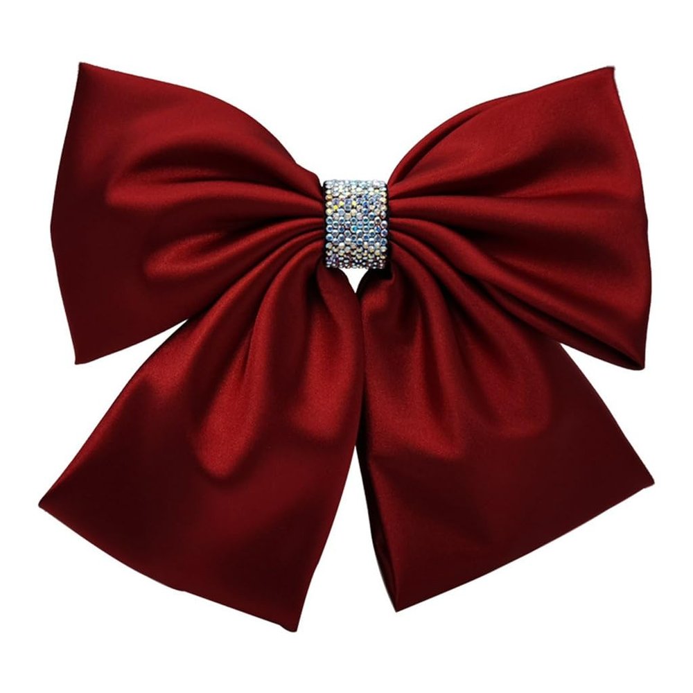 SIDUFHAOPKLL Hairpin Female Back of The Hair Decoration Silk Satin Diamond Hairpin Top Clip Cross Clip Ponytail