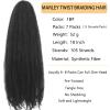105 Strands Marley Twist Braiding Hair 18 Inch Marley Twist Hair Long Marley Hair for Black Women Faux Locs 7 Packs Afro Twist Hair Extensions (1B#, 18INCH(pack of 7)) view 2