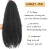 105 Strands Marley Twist Braiding Hair 18 Inch Marley Twist Hair Long Marley Hair for Black Women Faux Locs 7 Packs Afro Twist Hair Extensions (1B#, 18INCH(pack of 7)) view 4