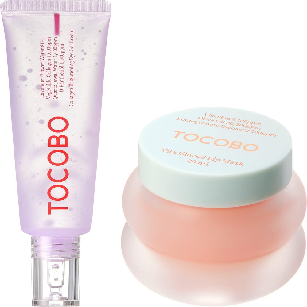 TOCOBO Vita Glazed Lip Mask + Collagen Brightening Eye Gel Cream Bundle