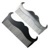 BAZEITFLOW 2pcs Stainless Steel Beard Comb Set for Men Professional Hairdressing Styling Tool Compact Goatee Comb Silver Black Rustproof Design for Personal Salon Use view 1