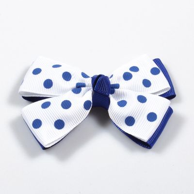 10Pcs Polka Dot Hair Bows With Clip,3 Inch Double Layer Grosgrain Ribbon For Hair Accessories (10Pcs- E, With No Clip)
