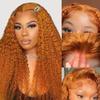 Ginger Wig Human Hair 13x6 Ginger Orange Deep Curly Lace Wig Human Hair Ginger Lace Front Wigs Human hair 200% Density ginger Deep Wave Frontal Wigs For Black Women Pre Plucked With Baby Hair 26 Inch view 1