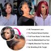 13x4 HD Lace Front Wigs Human Hair Pre Plucked Bob Wig Human Hair 180 Density Body Wave Lace Frontal Glueless Wigs Human Hair 14 Inch Short Bob Wig for Black Women Natural Color view 3