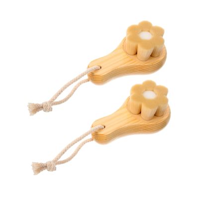 Didiseaon 2pcs Facial Cleansing Brush for Women Soft Bristle Manual Scrubber for Makeup Removal Exfoliation