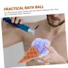 PACKOVE 2pcs Ice Cream Bath Balls Shower Supply Adorable Loofah Sponges Portable Shower Sponges view 3