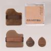 4/6x Chocolate Biscuit Powder Puff With Finger Holder Strap Fingertip Makeup Sponge Pad For Cream Concealer Eyeshadow view 4