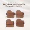 4/6x Chocolate Biscuit Powder Puff With Finger Holder Strap Fingertip Makeup Sponge Pad For Cream Concealer Eyeshadow view 3